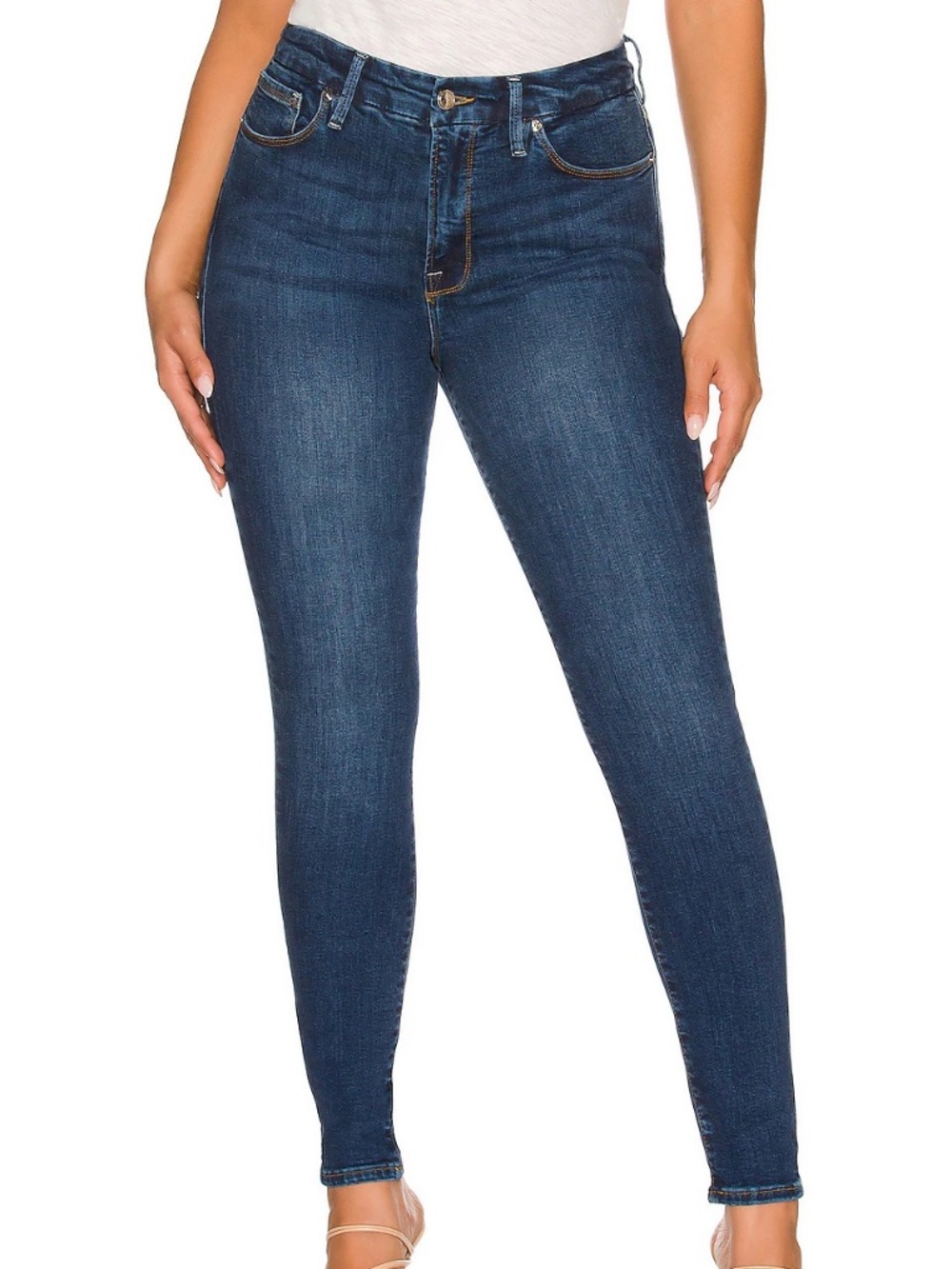 Good American Khloe Kardashian Good Legs High Rise Skinny Jeans Blue Sz 8 / 29
